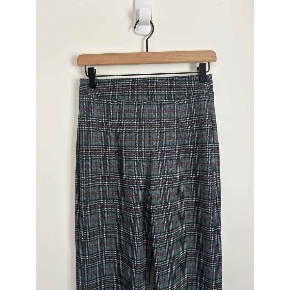 Sincerely Jules Gray Plaid Dress Pants Size Small Straight Leg Stretch Trousers - Picture 5 of 7